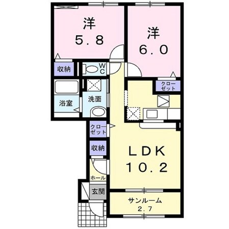 コテージ・アイリスの物件間取画像